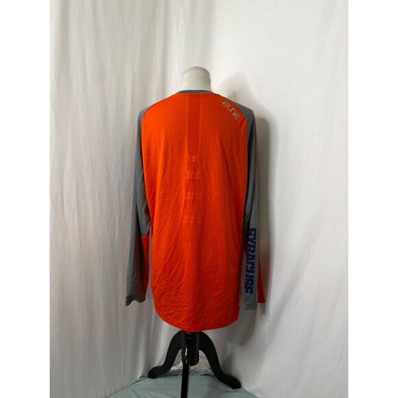 Syracuse University Nike Men's Shirt Orange Grey NCAA Dri-Fit Elite Size Large - Picture 6 of 16